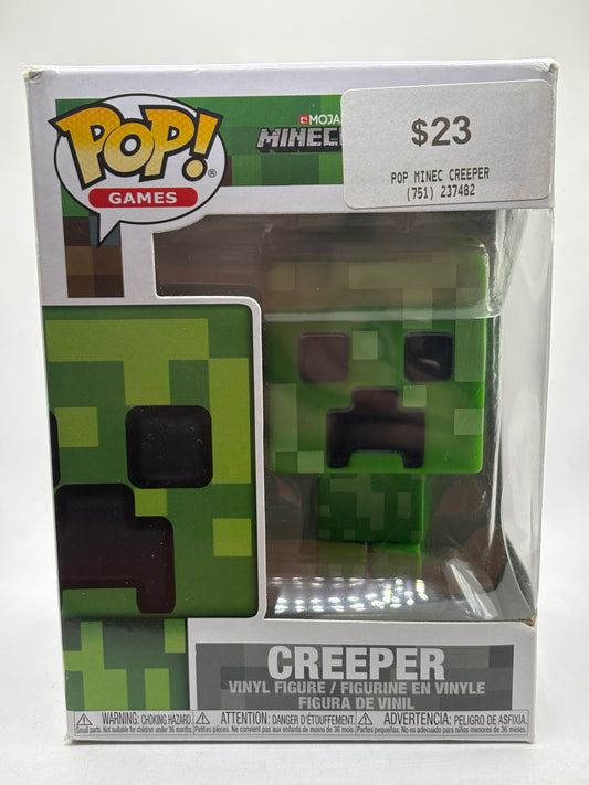 Funko POP! Games Minecraft #320 Creeper Vinyl Figure Box Damage