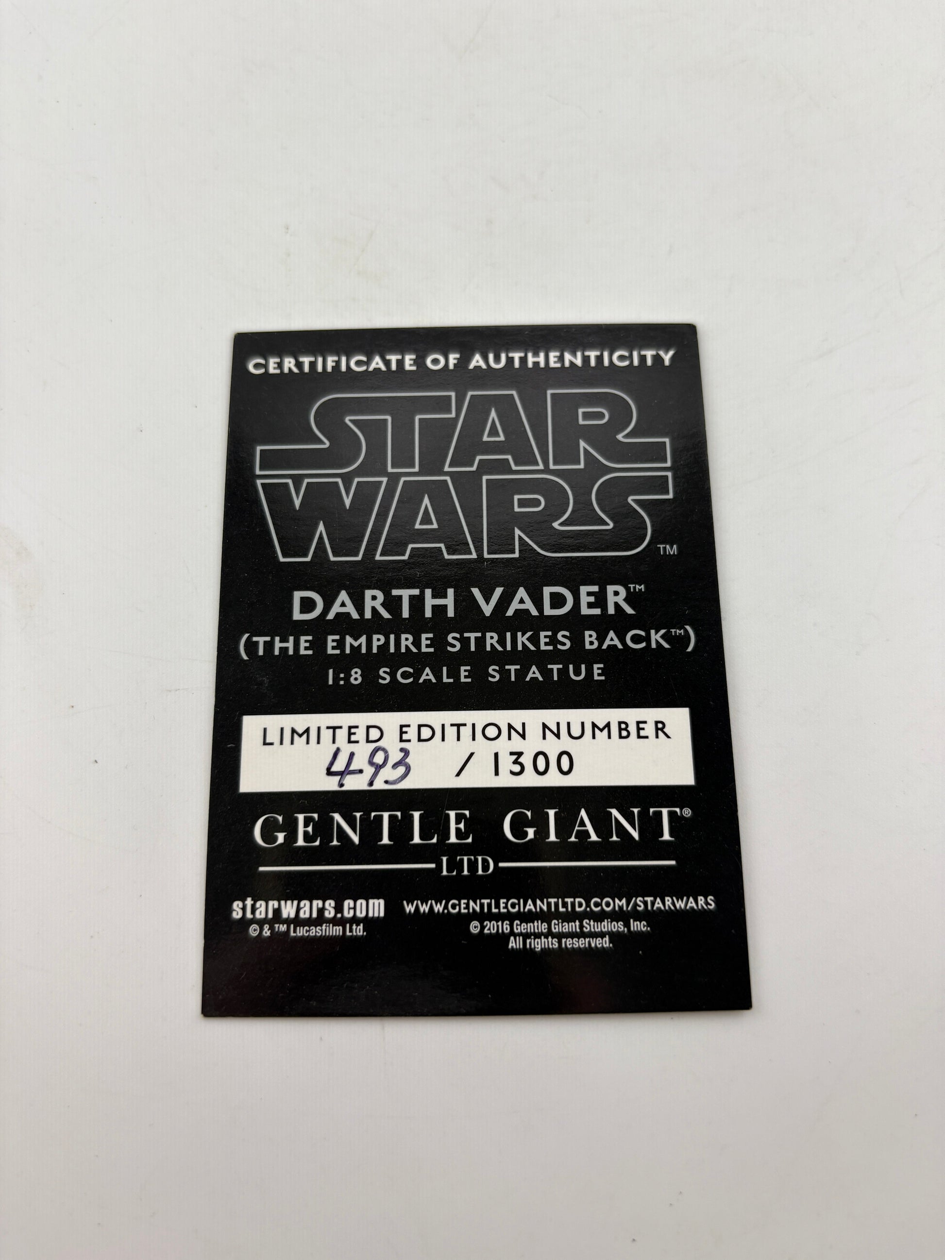Star Wars 2016 Gentle Giant Darth Vader (The Empire Strikes Back) 1:8 Statue New FRENLY BRICKS - Open 7 Days