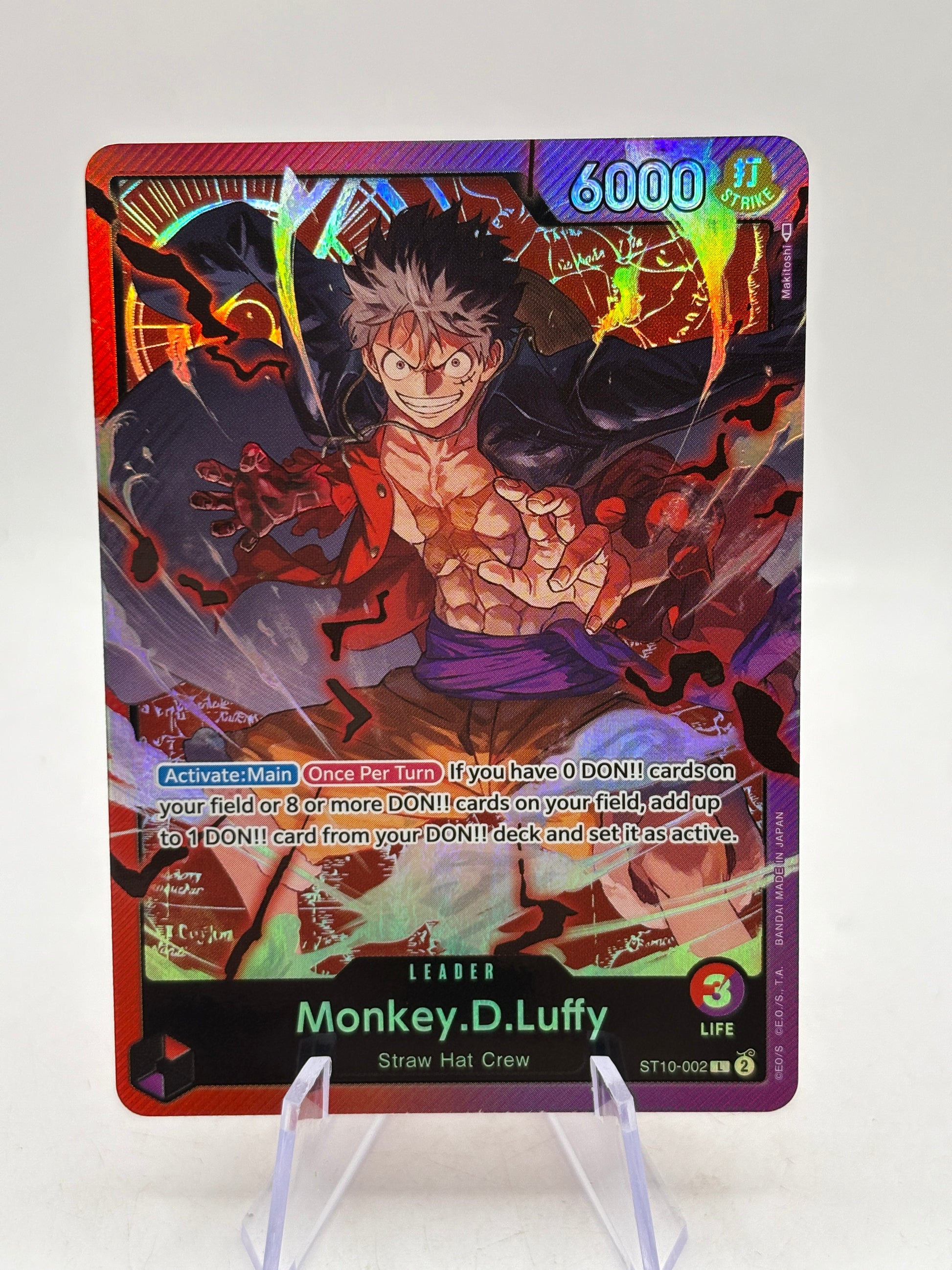 One Piece TCG ST10 - Monkey D Luffy ST10-002 Leader NM image 1