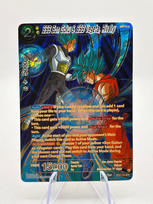 Dragon Ball Super SSB Son Goku & SSB Vegeta, Rivalry BT21-110 SPR
