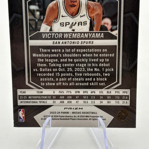 2023-24 Panini Mosaic Basketball - NBA Debut Victor Wembanyama Green Rookie FRENLY BRICKS - Open 7 Days