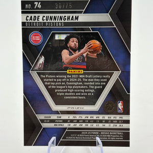 2024-25 Panini Mosaic Basketball - Cade Cunningham 30/75 Orange Mosaic FRENLY BRICKS - Open 7 Days