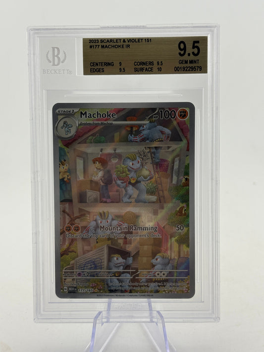 Pokemon TCG 151 MEW - Machoke 177/165 Illustration Rare BGS 9.5 Gem Mint FRENLY BRICKS - Open 7 Days