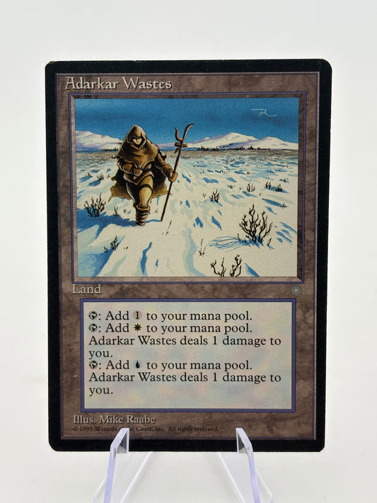 Magic The Gathering Vintage 1995 - Adarkar Wastes Land MP Rare FRENLY BRICKS - Open 7 Days