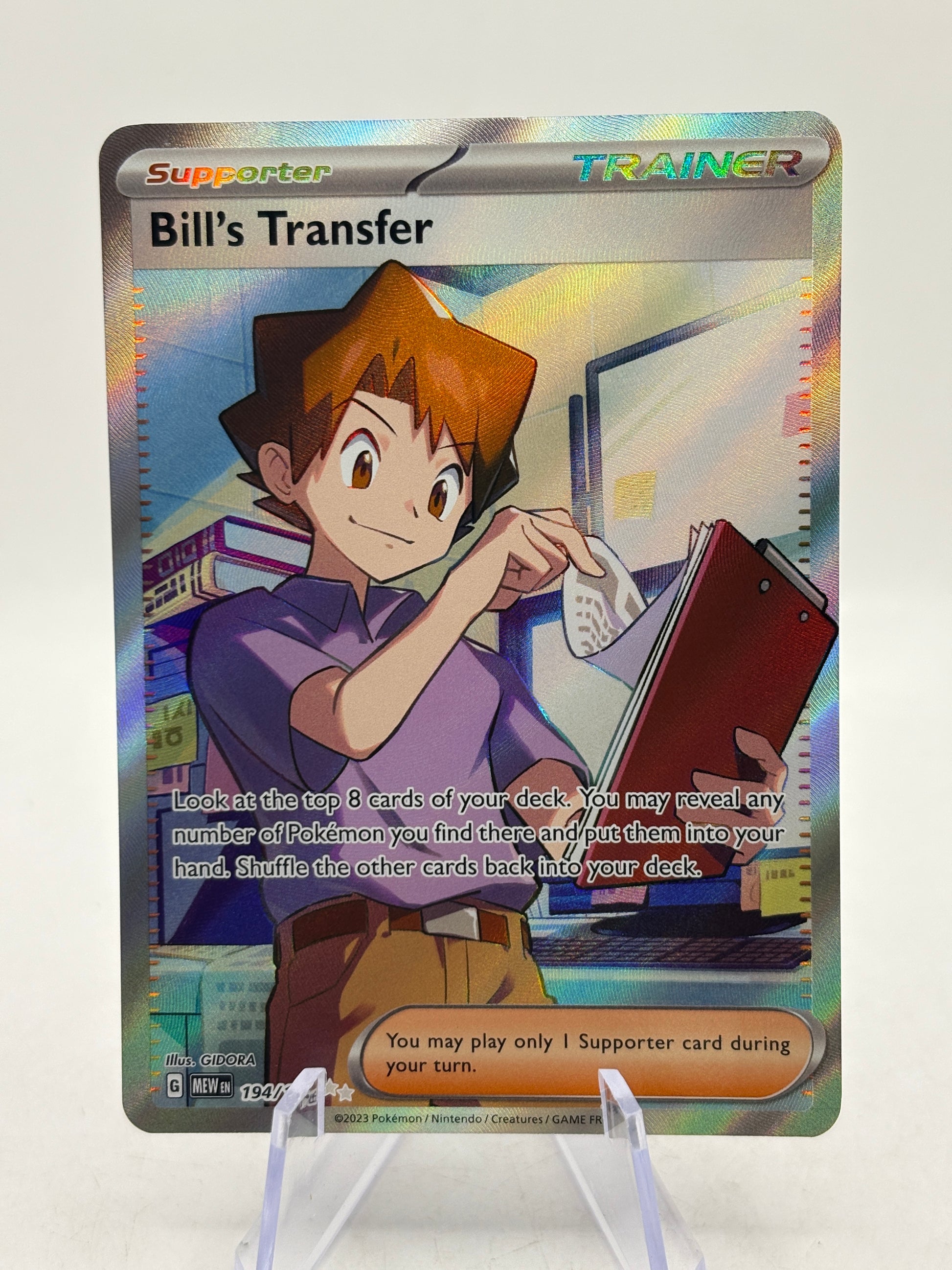 Pokemon TCG Mew 151 - Bill’s Transfer 194/165 Full Art NM image 1