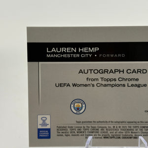 2024-25 Topps Chrome Champions League - Lauren Hemp Auto /150 FRENLY BRICKS - Open 7 Days
