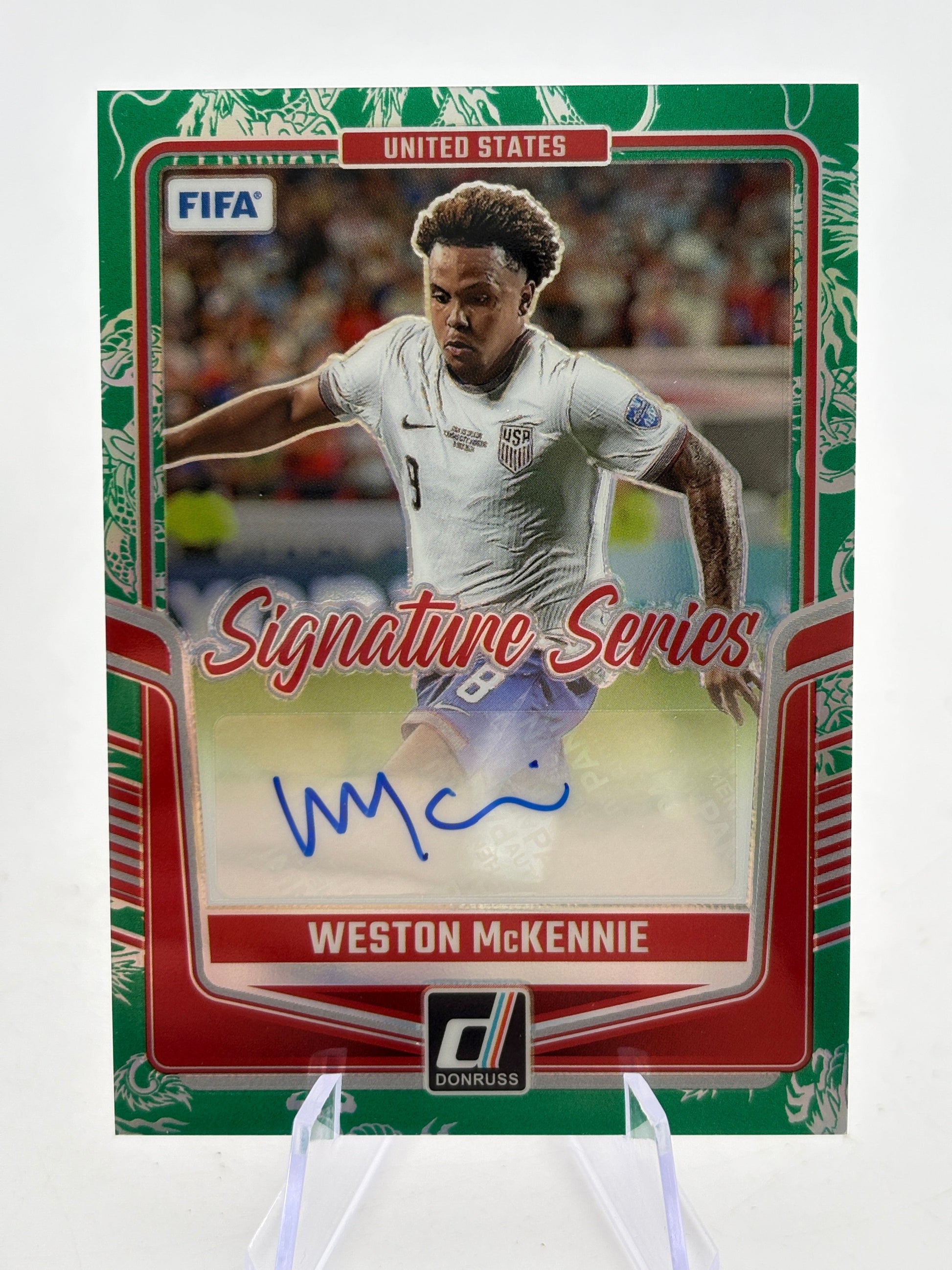 2024-25 Weston McKennie Panini Donruss Dragon Scale USMNT Autographed /99 FRENLY BRICKS - Open 7 Days