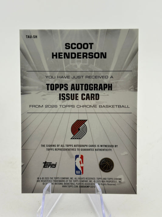 2025 Topps Chrome Certified Issue Green Refractor #SH Scoot Henderson Auto /99 FRENLY BRICKS - Open 7 Days