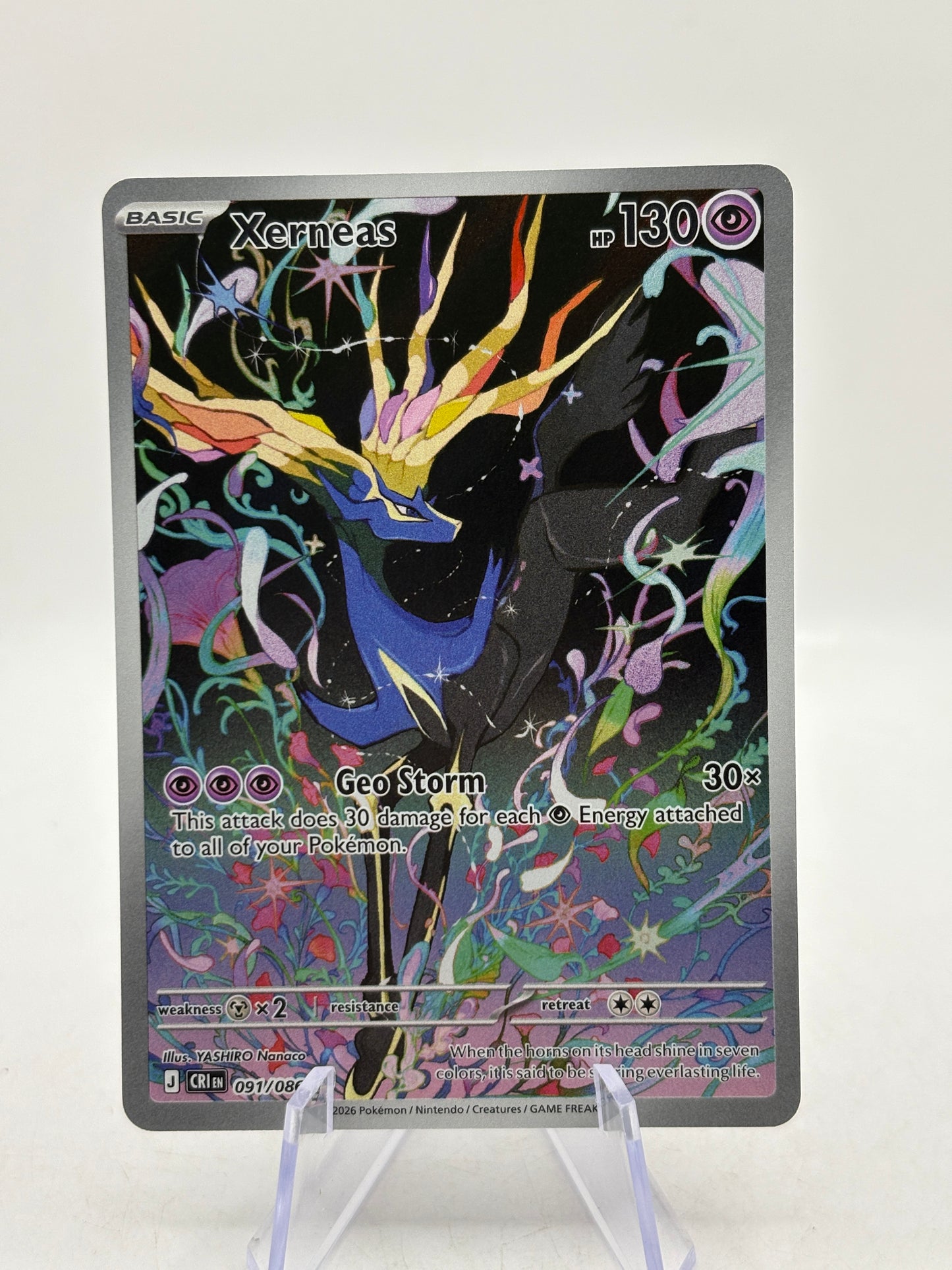 Pokemon TCG Chaos Rising - Xerneas 091/086 Illustration Rare NM