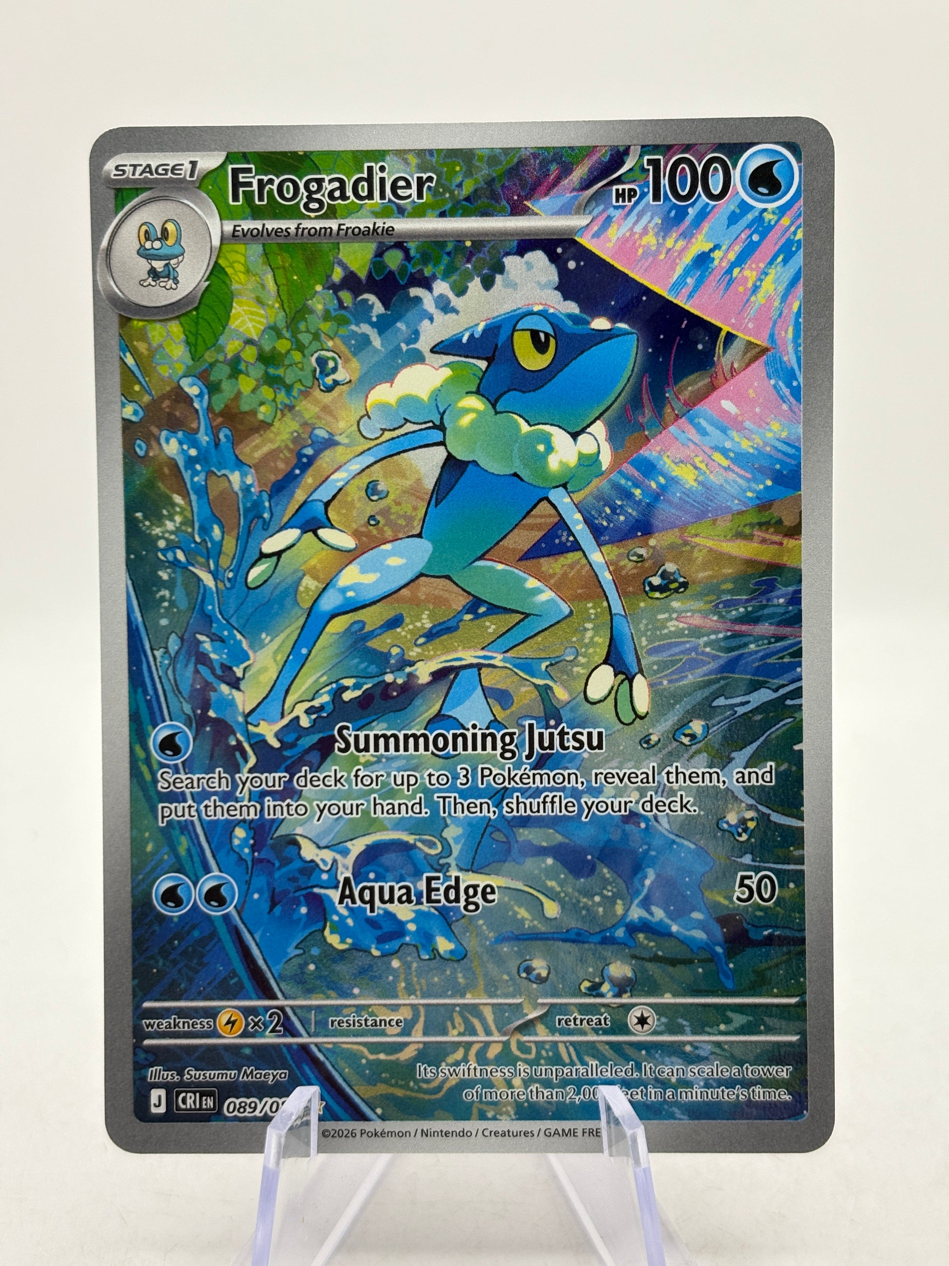 Pokemon TCG Chaos Rising - Frogadier 089/086 Illustration Rare NM image 1