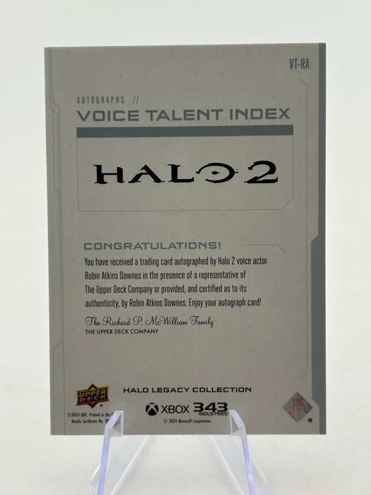 2024 Upper Deck Halo Legacy - Voice Talent Index Robin Atkin Prophet of Regret Auto FRENLY BRICKS - Open 7 Days