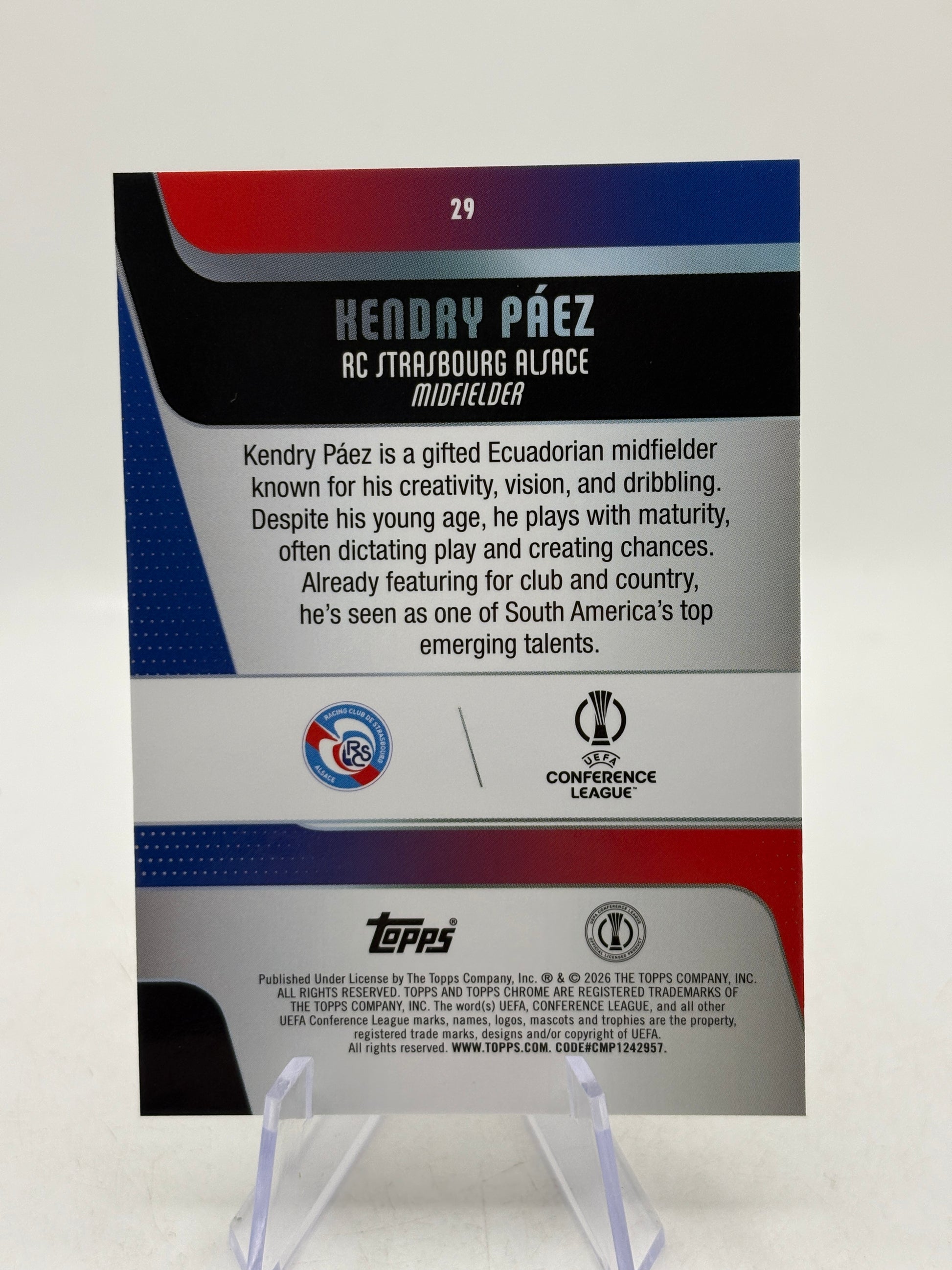 2025-26 Topps Chrome Ligue 1 - #29 Henry Paez Rookie Negative SSP image 2