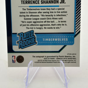 2024-25 Donruss Optic Pink Velocity Rated Rookie Auto Terrence Shannon Jr. /79 FRENLY BRICKS - Open 7 Days