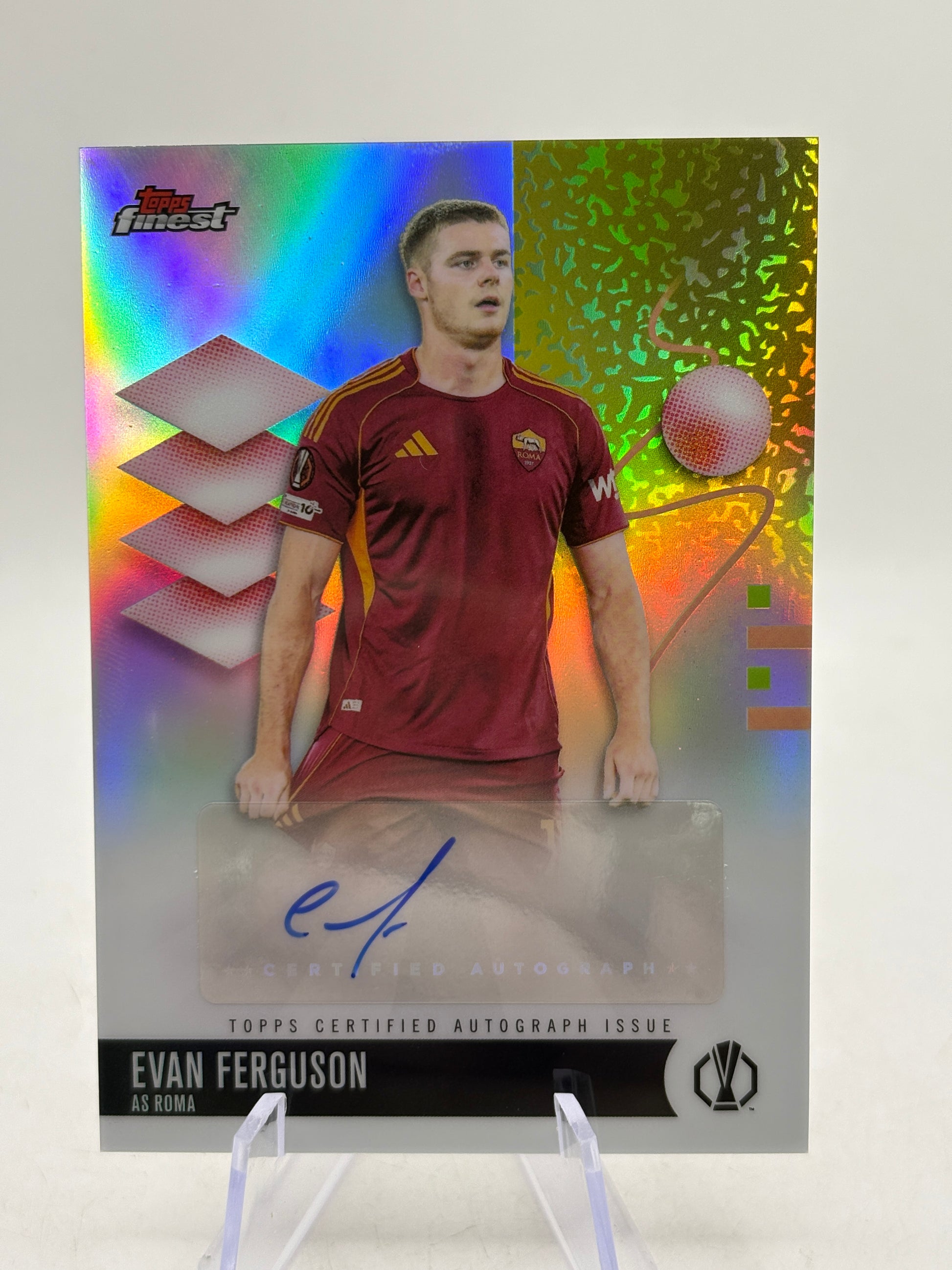 2025-26 Topps Finest UEFA CLUB - BA-FG Evan Ferguson Autograph image 1