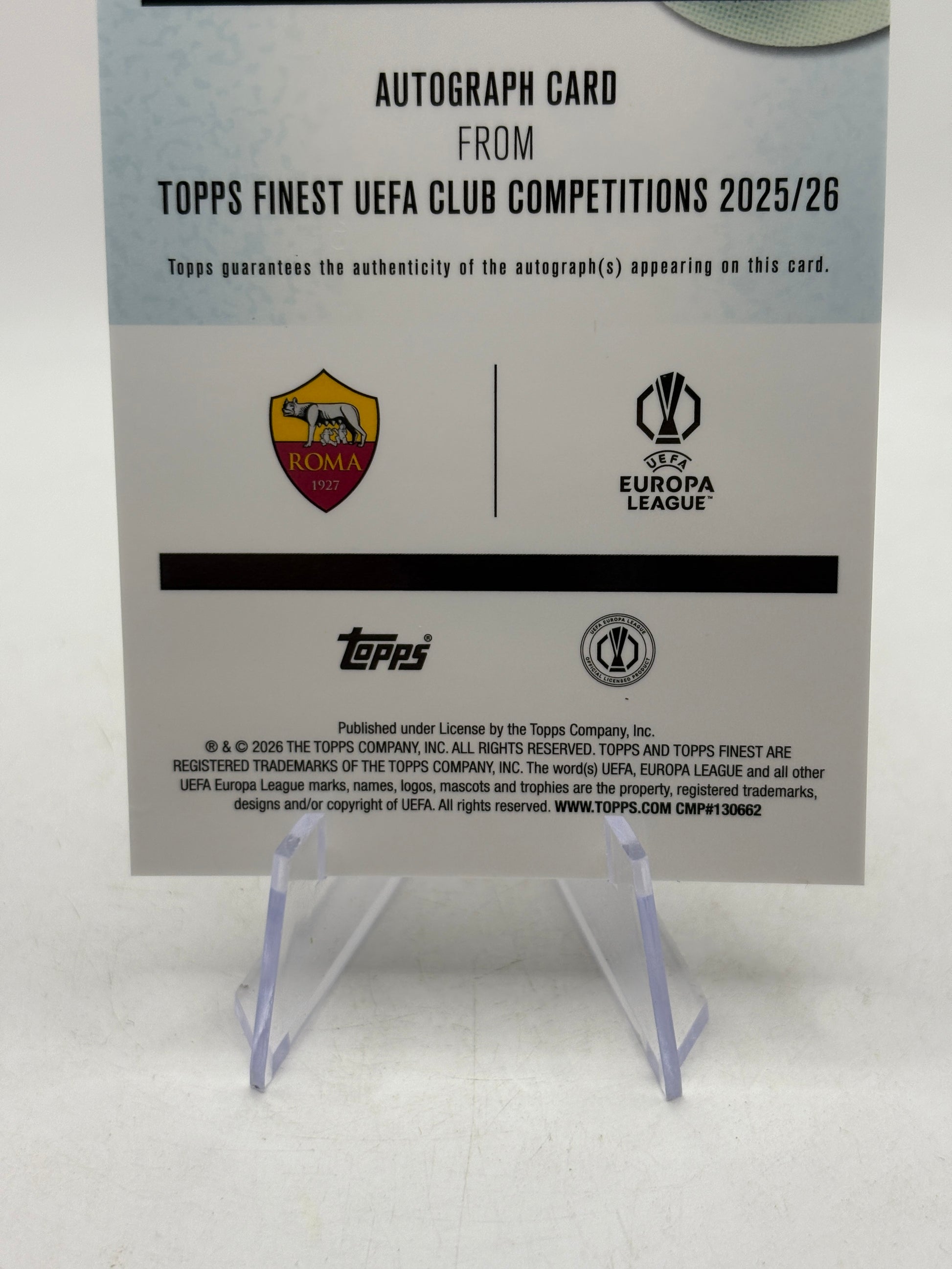 2025-26 Topps Finest UEFA CLUB - BA-FG Evan Ferguson Autograph image 4