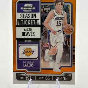 2023-24 Panini Contenders Optic - Austin Reaves #57 /49 Orange Season Ticket FRENLY BRICKS - Open 7 Days
