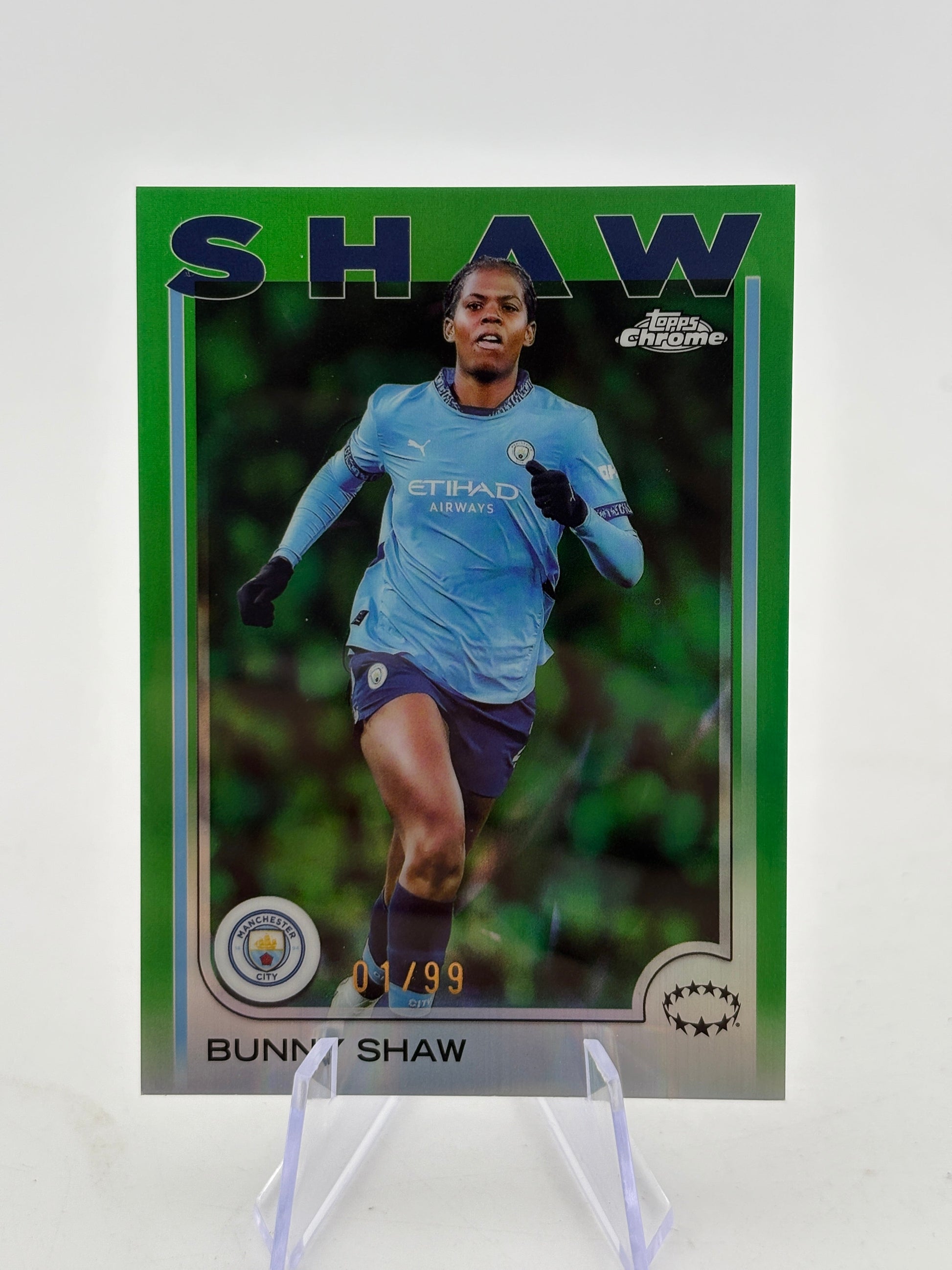 2025 Topps Chrome WUCL - Bunny Shaw 01/99 Green Refractor FRENLY BRICKS - Open 7 Days
