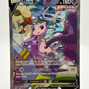 Pokemon TCG Fusion Strike - Mew V 251/264 Alternate Full Art Lightly Played FRENLY BRICKS - Open 7 Days