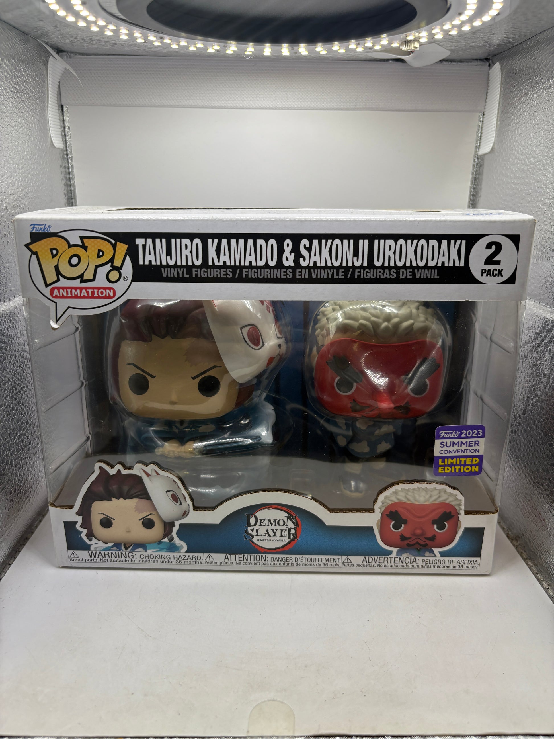 Funko POP! Animation Demon Slayer Tanjiro Kamado & Sakonji Urokodaki 2 Pack image 1