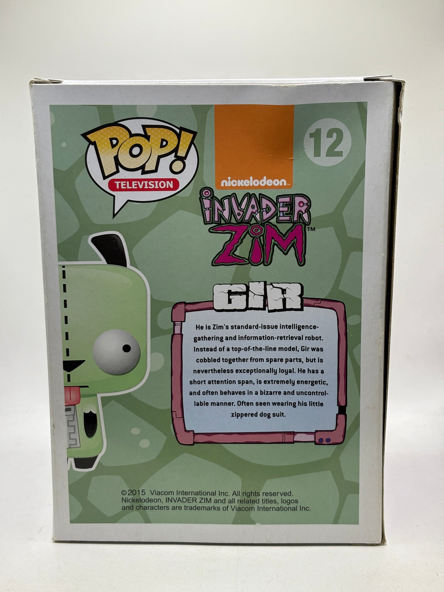 Funko POP! Television Invader Zim #12 Gir Vinyl Figure Glow DMG