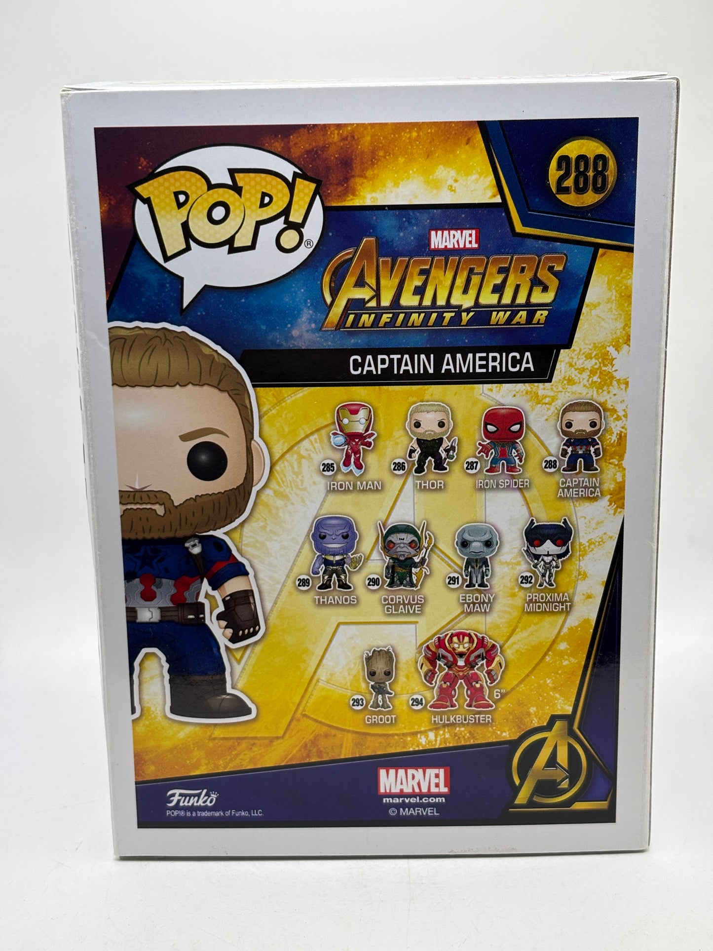 Funko POP! Avengers #288 Captain America Vinyl Bobble-Head