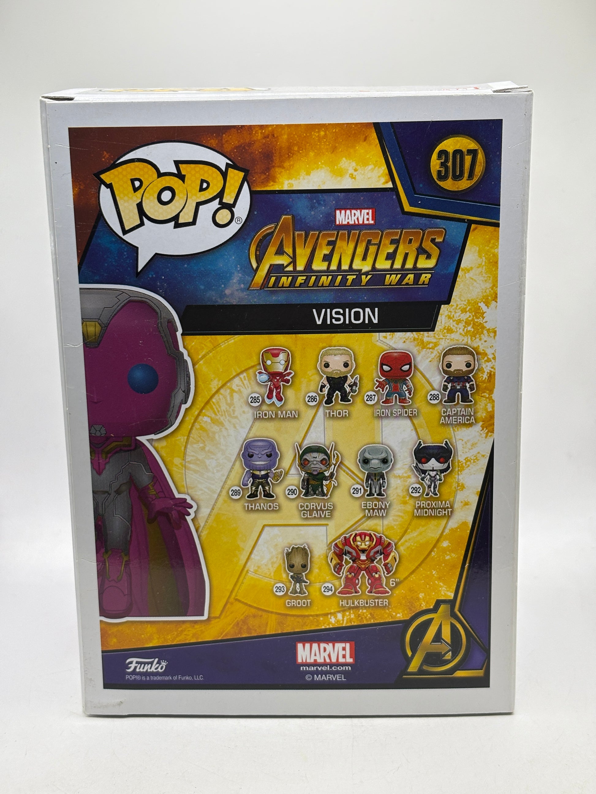 Funko POP! Marvel Avengers #307 Vision Vinyl Bobble-Head image 3