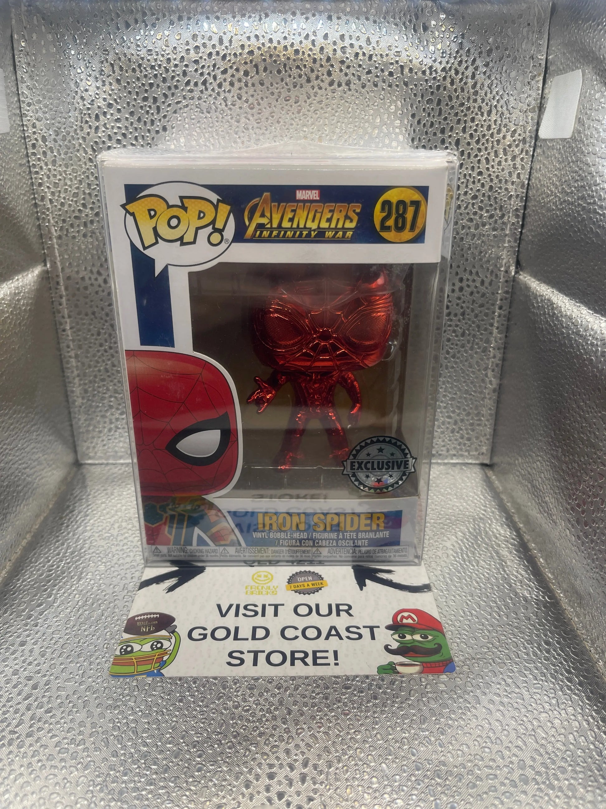 Avengers: Infinity War - Iron Spider (Red Chrome) #287 Exclusive Funko Pop Vinyl FRENLY BRICKS - Open 7 Days