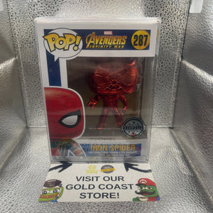 Avengers: Infinity War - Iron Spider (Red Chrome) #287 Exclusive Funko Pop Vinyl FRENLY BRICKS - Open 7 Days