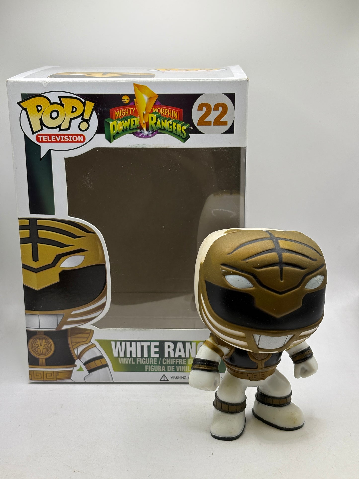 Funko POP! Television Power Rangers #22 White Ranger Vinyl Figure NO MOULD