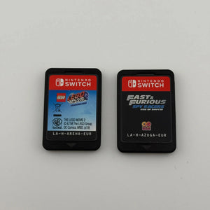 Nintendo Switch OLED MODEL Handheld Complete OOB W/ Charger, Base, 2 Games Lego Movie & Fast Furious FRENLY BRICKS - Open 7 Days