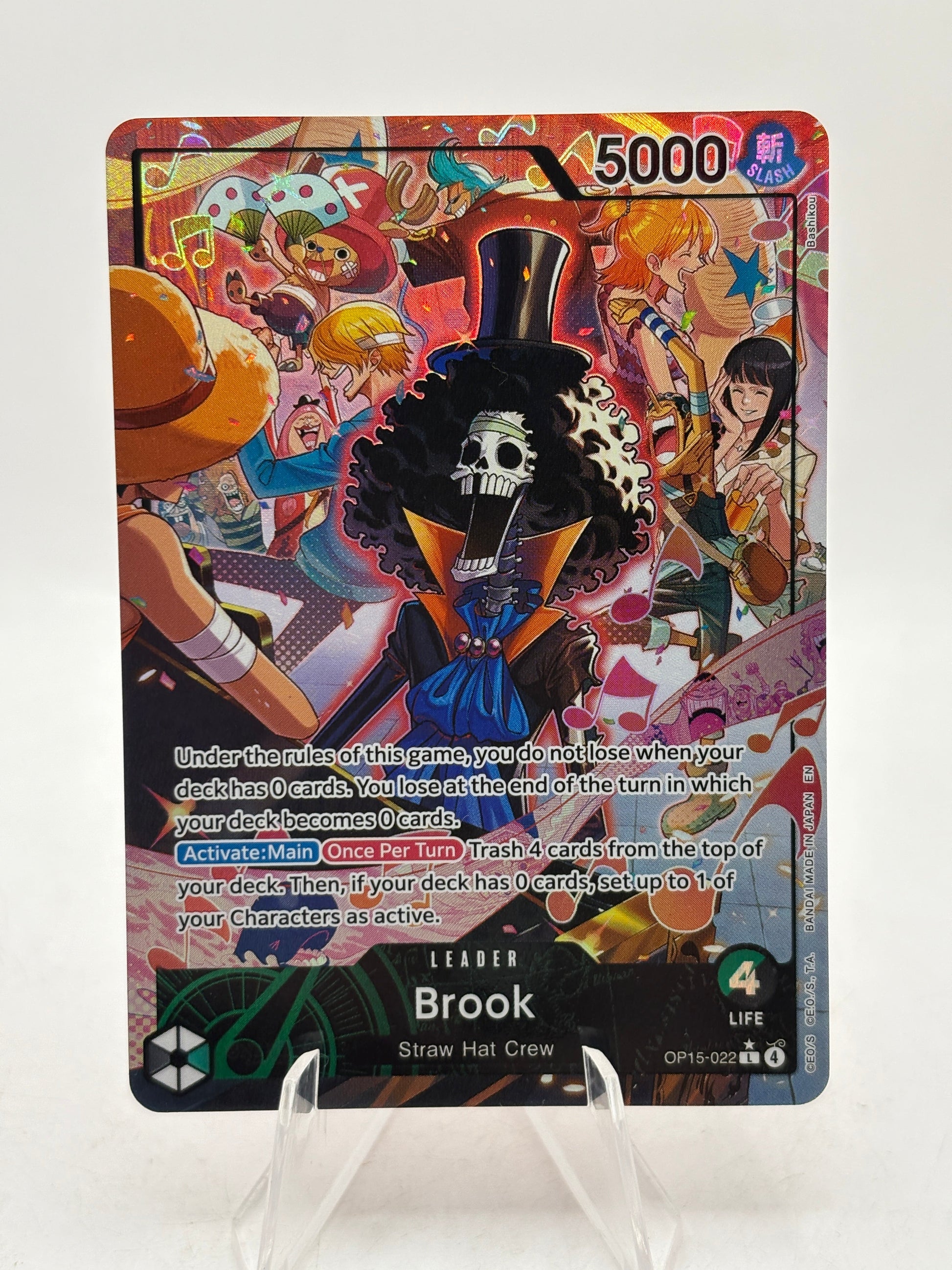 One Piece TCG OP15 - Brook OP15-022 Leader * Alt Art NM FRENLY BRICKS - Open 7 Days