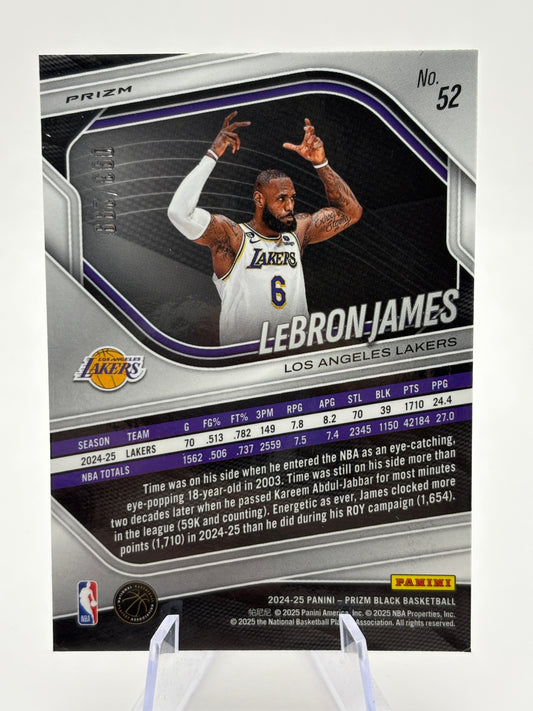 2024-25 Panini Prizm Black Basketball - Lebron James #52 /299 Red FRENLY BRICKS - Open 7 Days