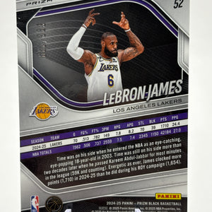 2024-25 Panini Prizm Black Basketball - Lebron James #52 /299 Red FRENLY BRICKS - Open 7 Days