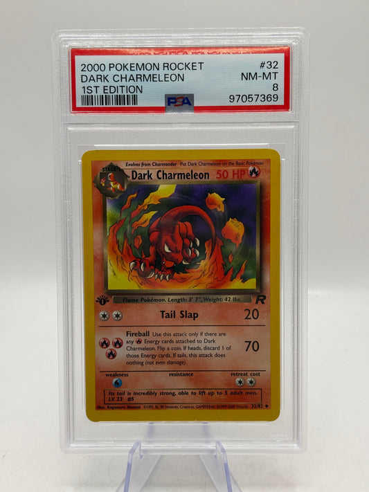 2000 Pokemon Rocket - Dark Charmeleon 32/82 Uncommon 1st Edition PSA 8 - photo 1
