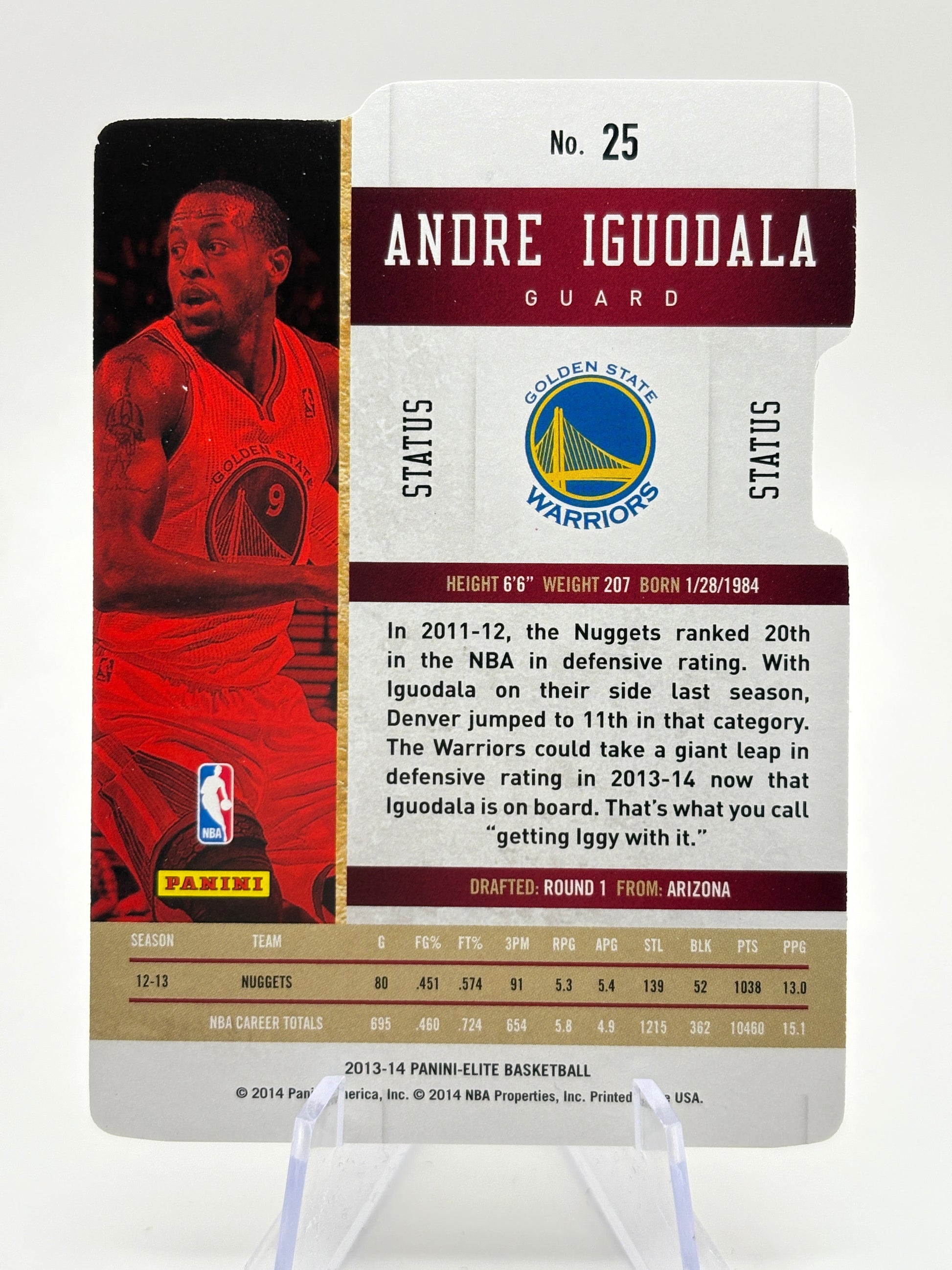 2013-14 Panini Elite Basketball - Andre Iguodala #25 Gold Diecut /24 FRENLY BRICKS - Open 7 Days
