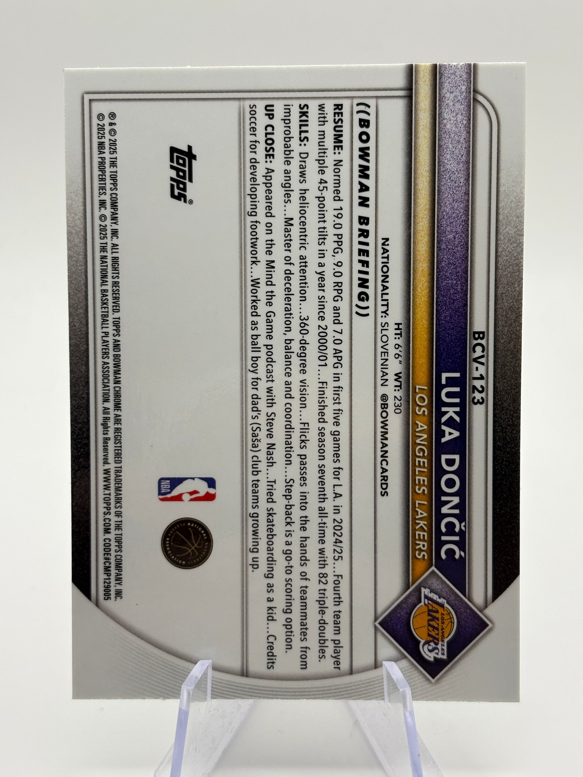 2025-26 Bowman Luka Doncic Speckle Refractor /299 Los Angeles Lakers FRENLY BRICKS - Open 7 Days