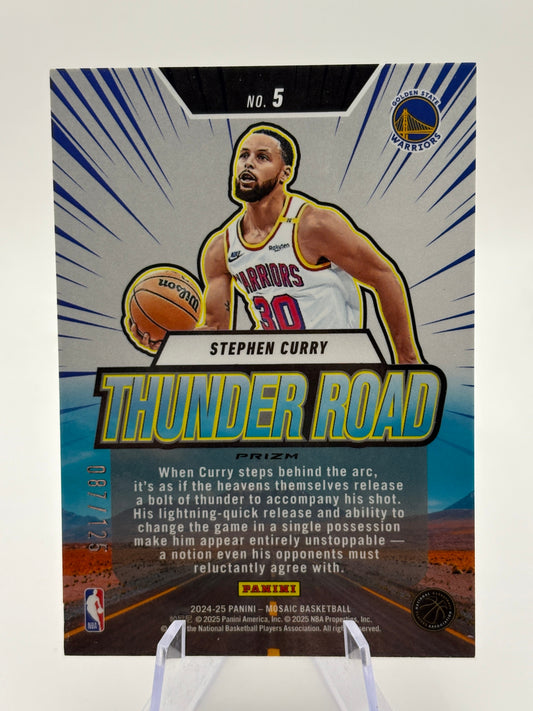 2024-25 Panini Mosaic Thunder Road Ice Mosaic Prizm /125 Stephen Curry #5 FRENLY BRICKS - Open 7 Days