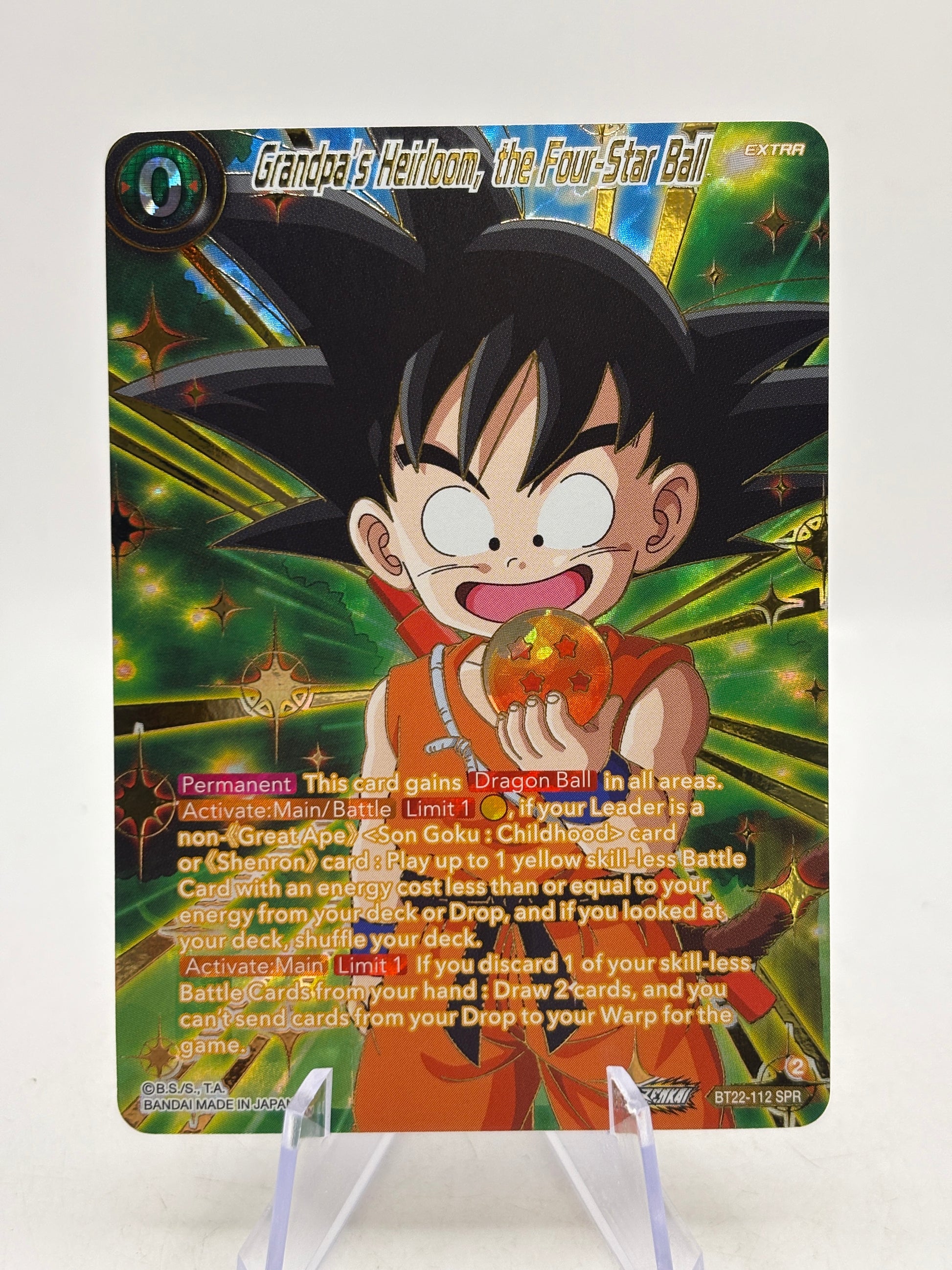 Dragon Ball Super Masters - Grandpa’s Heirloom, the Four-Star Ball BT22-112 SPR image 1
