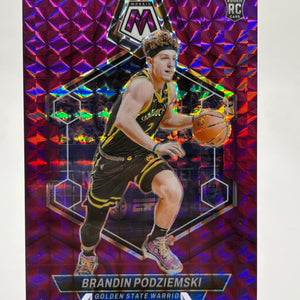 2023-24 Panini Mosaic - Rookies Brandin Podziemski Purple Mosaic Prizm /99 (RC) FRENLY BRICKS - Open 7 Days