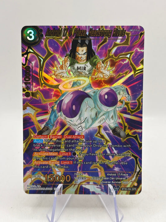Dragon Ball Super Masters - Android 17 & Frieza, Headstrong Rivals BT30-094 SPR - photo 1