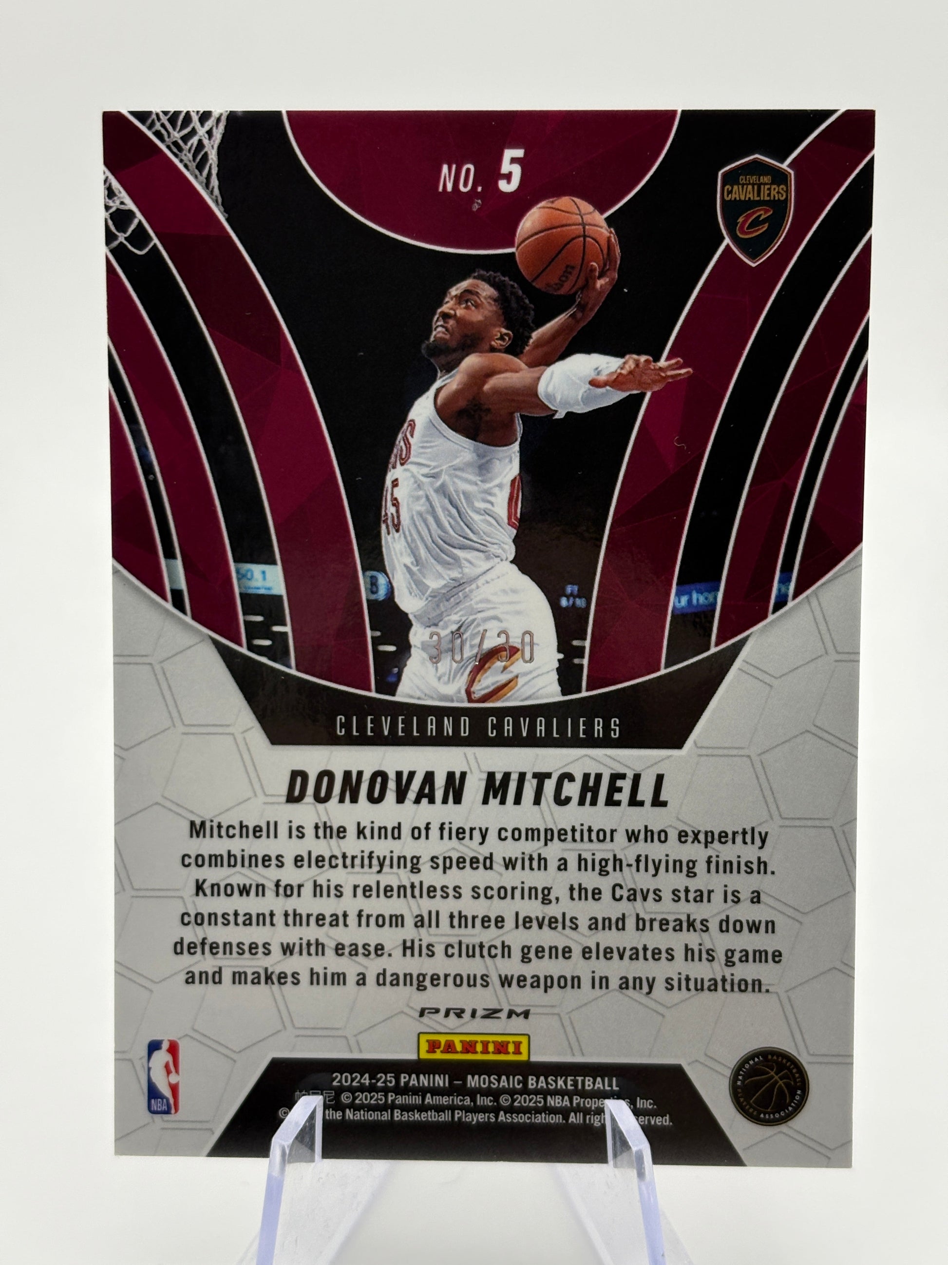 2024-25 Panini Mosaic - Elevate Donovan Mitchell #5 Mosaic Prizm 30/30 Book End FRENLY BRICKS - Open 7 Days