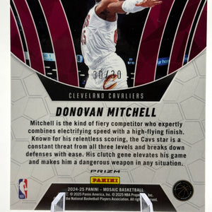 2024-25 Panini Mosaic - Elevate Donovan Mitchell #5 Mosaic Prizm 30/30 Book End FRENLY BRICKS - Open 7 Days