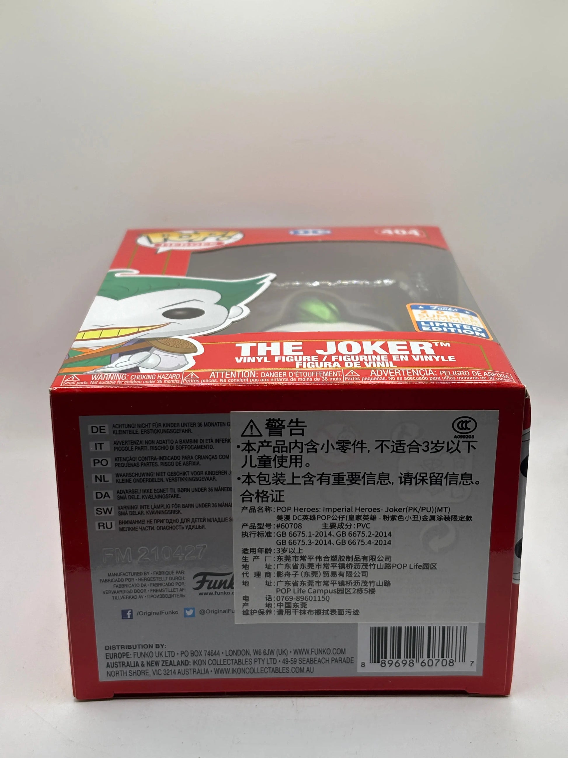 Funko POP! Heroes DC #404 The Joker 2021 Summer Con Limited Edition FRENLY BRICKS - Open 7 Days