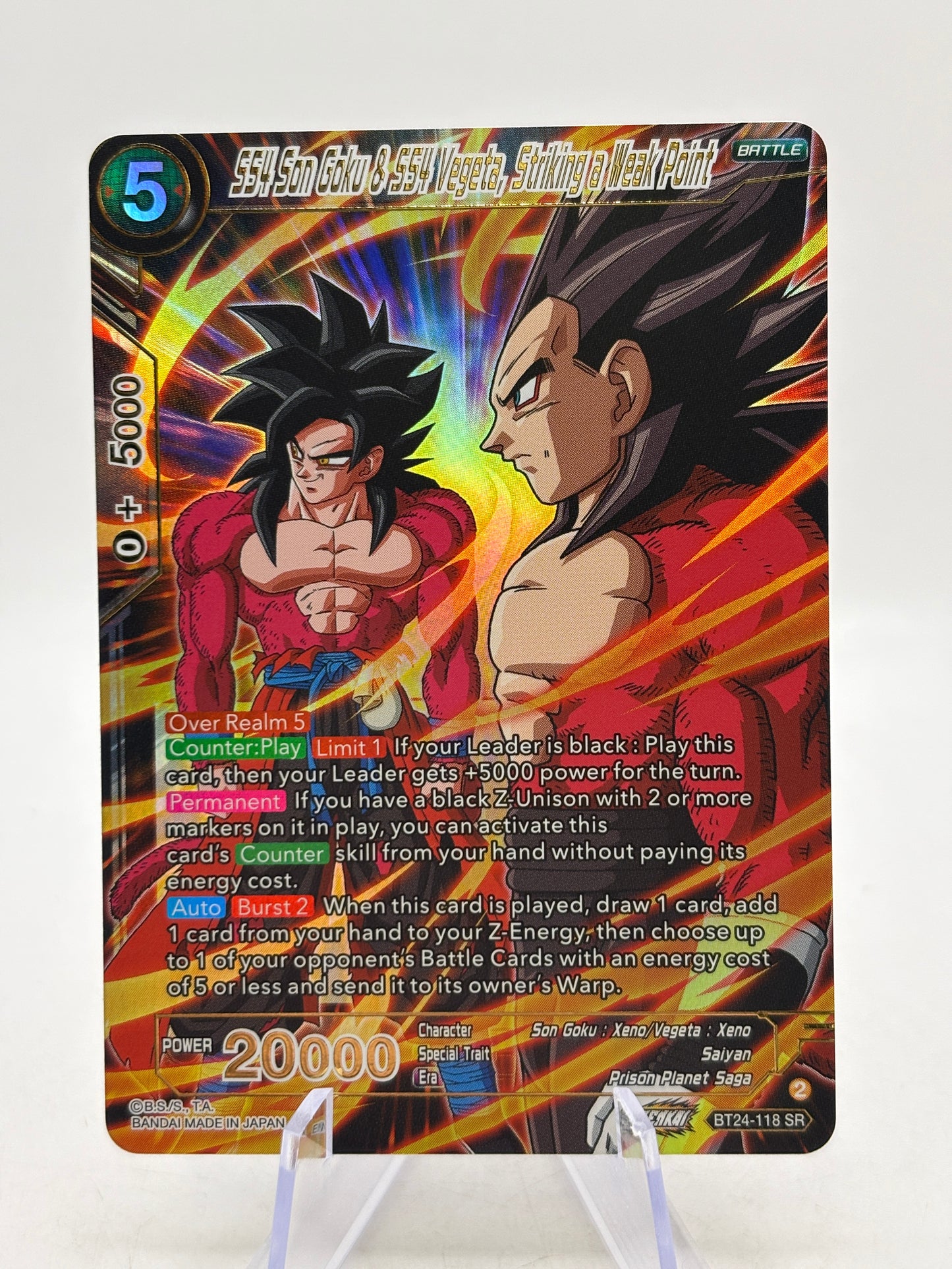 DBS Masters - SS4 Son Goku & SS4 Vegeta, Striking a Weak Point BT24-118 (1)
