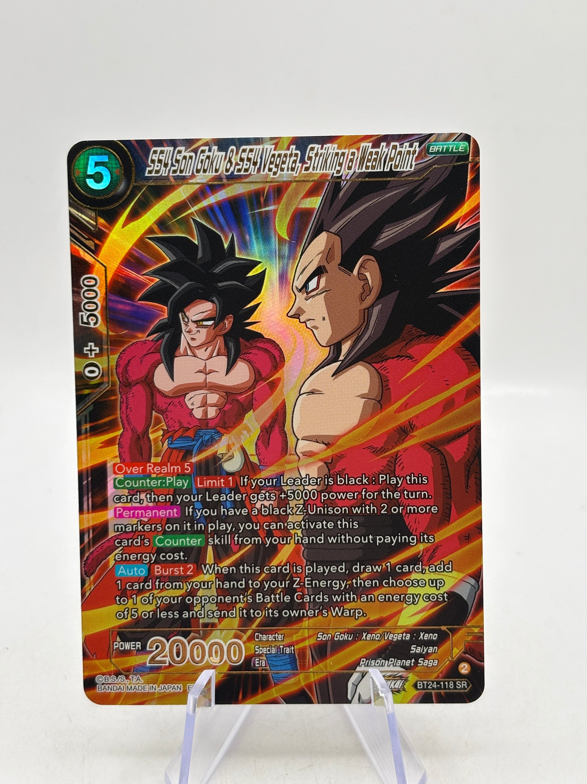 DBS Masters - SS4 Son Goku & SS4 Vegeta, Striking a Weak Point BT24-118 (2) image 1