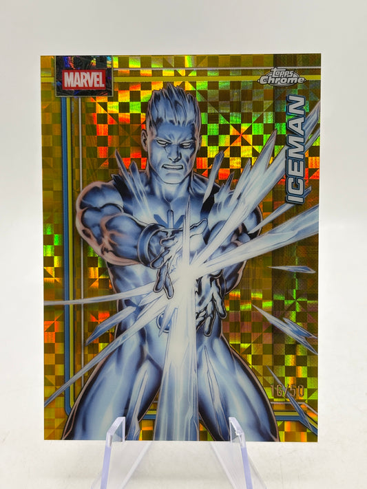 2026 Marvel Topps Chrome - Iceman 16/50 Gold X Fractor - photo 1