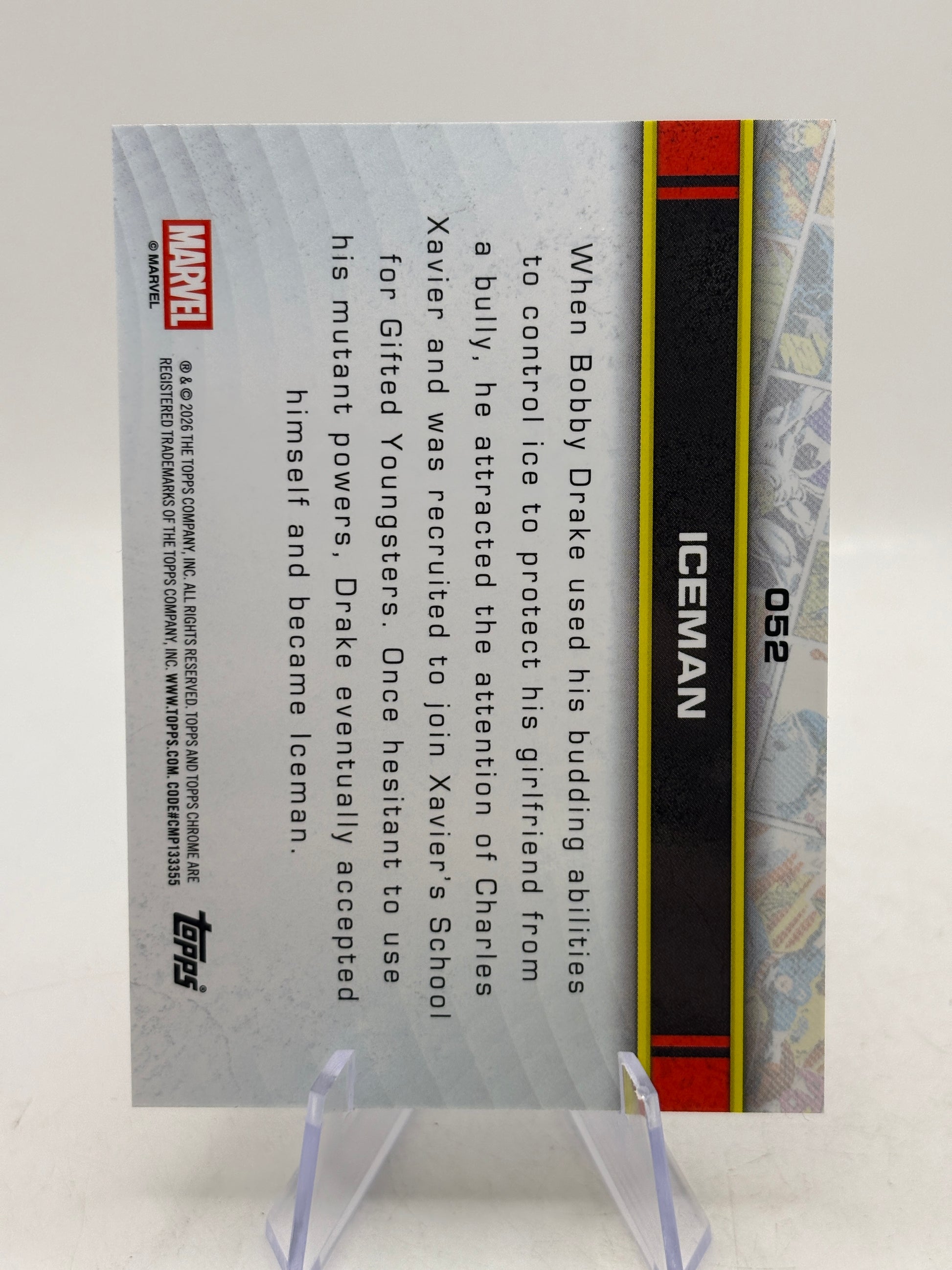 2026 Marvel Topps Chrome - Iceman 16/50 Gold X Fractor image 2