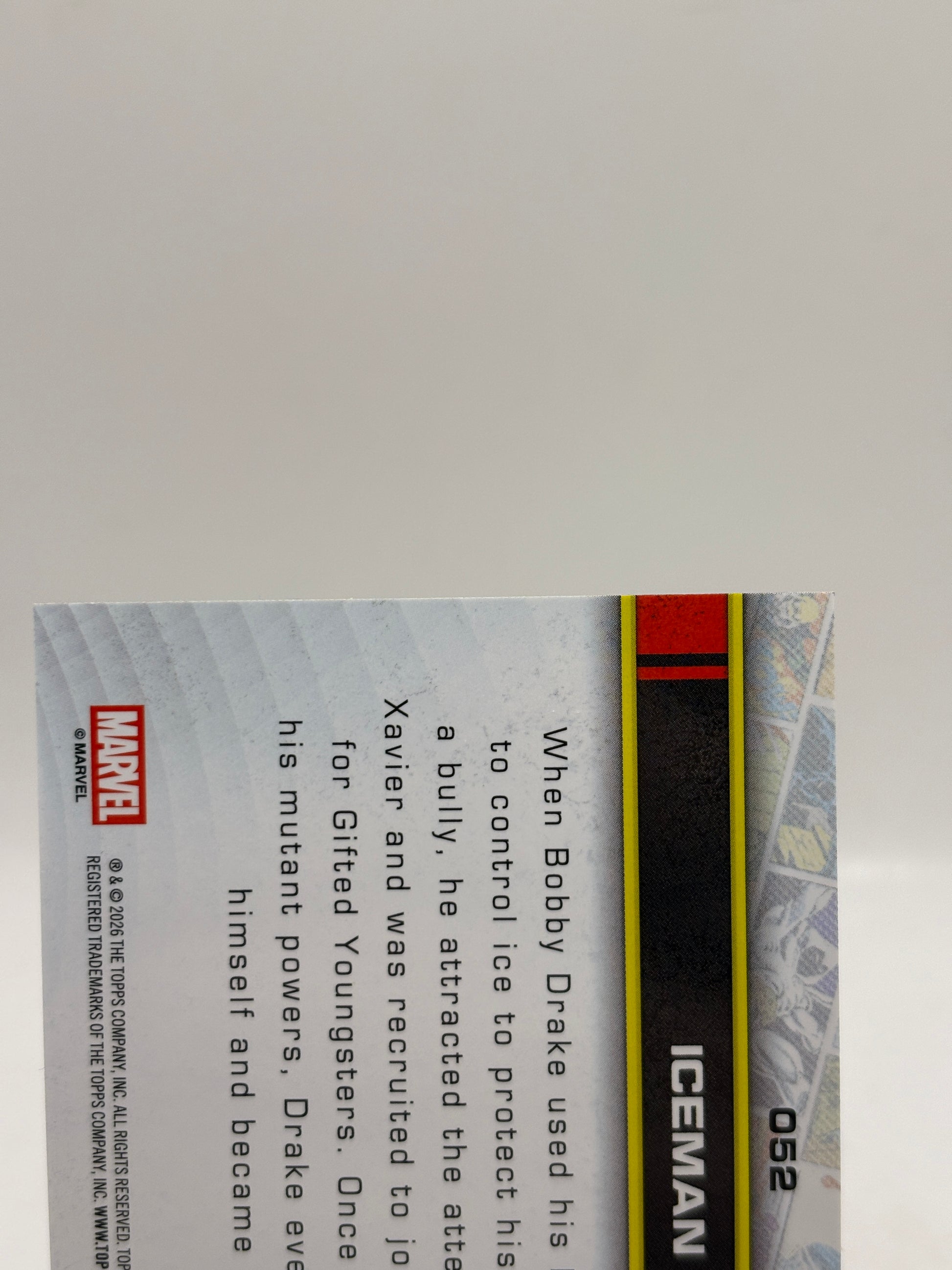 2026 Marvel Topps Chrome - Iceman 16/50 Gold X Fractor image 3