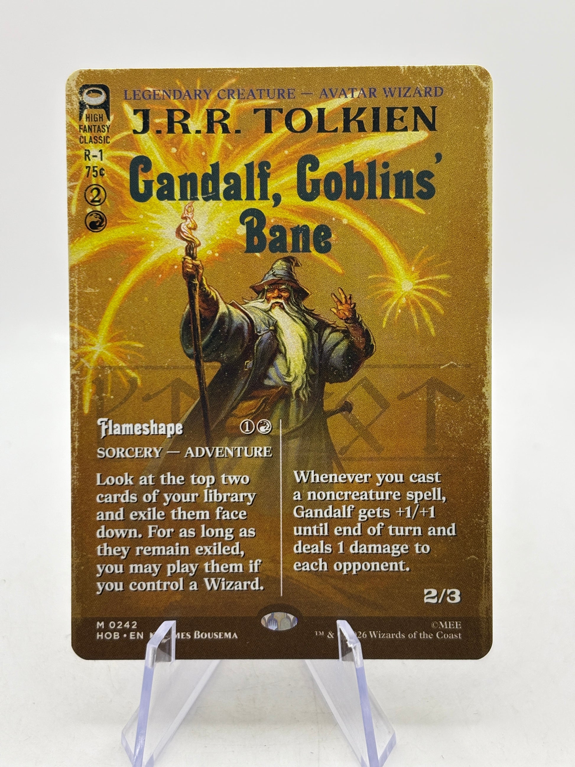 Magic The Gathering - Gandalf, Goblins Bane Mythic 0242 HOB Full Art image 1