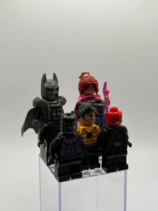 Lego Marvel DC Super Hero Minifigure Lot x 7 Batman, Red Skull, Tarantula, Black Panther FRENLY BRICKS - Open 7 Days